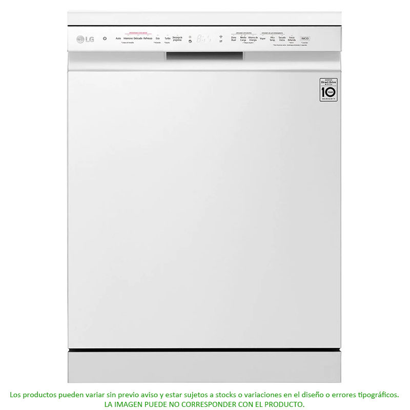 ⭐ Lavavajillas LG DF222FWS ⭐ 14 servicios lavado a vapor